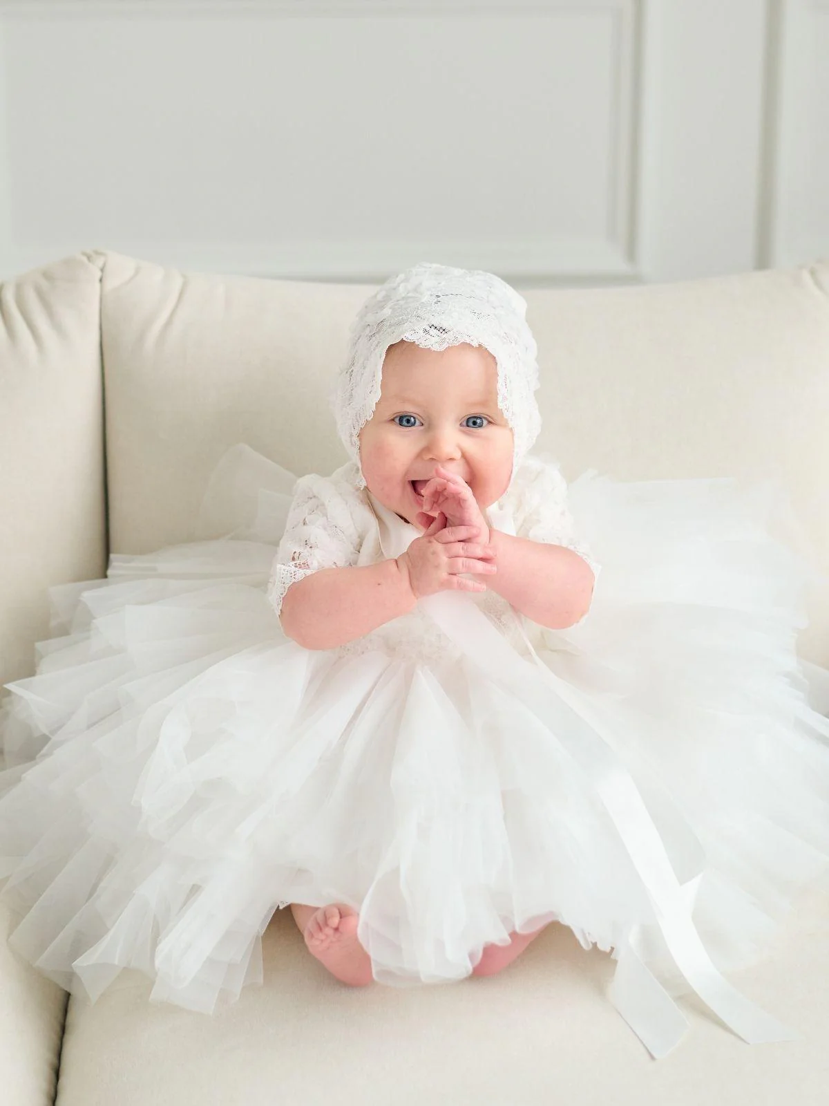 Baptism gown Baptism Dress | Aspen-B242 - Beautiful ceremony dress delivered to Bristol and across the UK