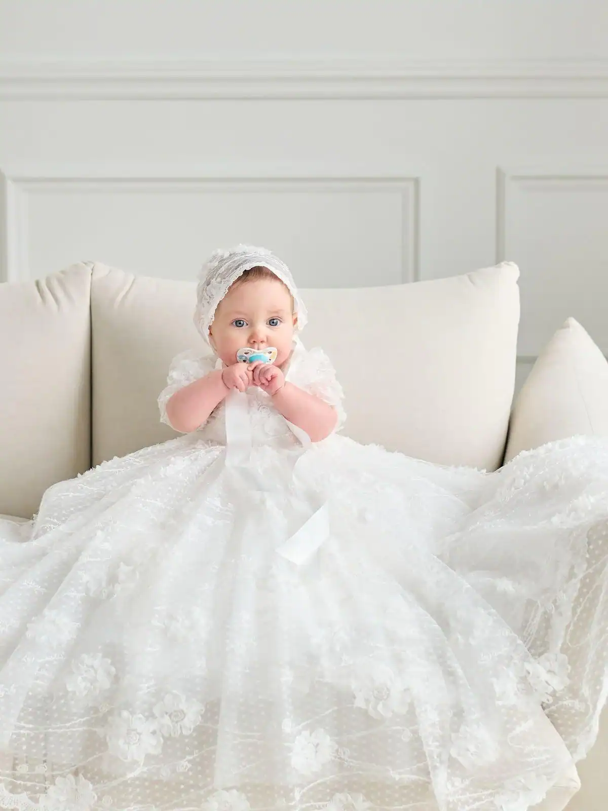 Baptism gown Baptism Dress | Leiani-B25L - Beautiful ceremony dress delivered to Leeds and across the UK