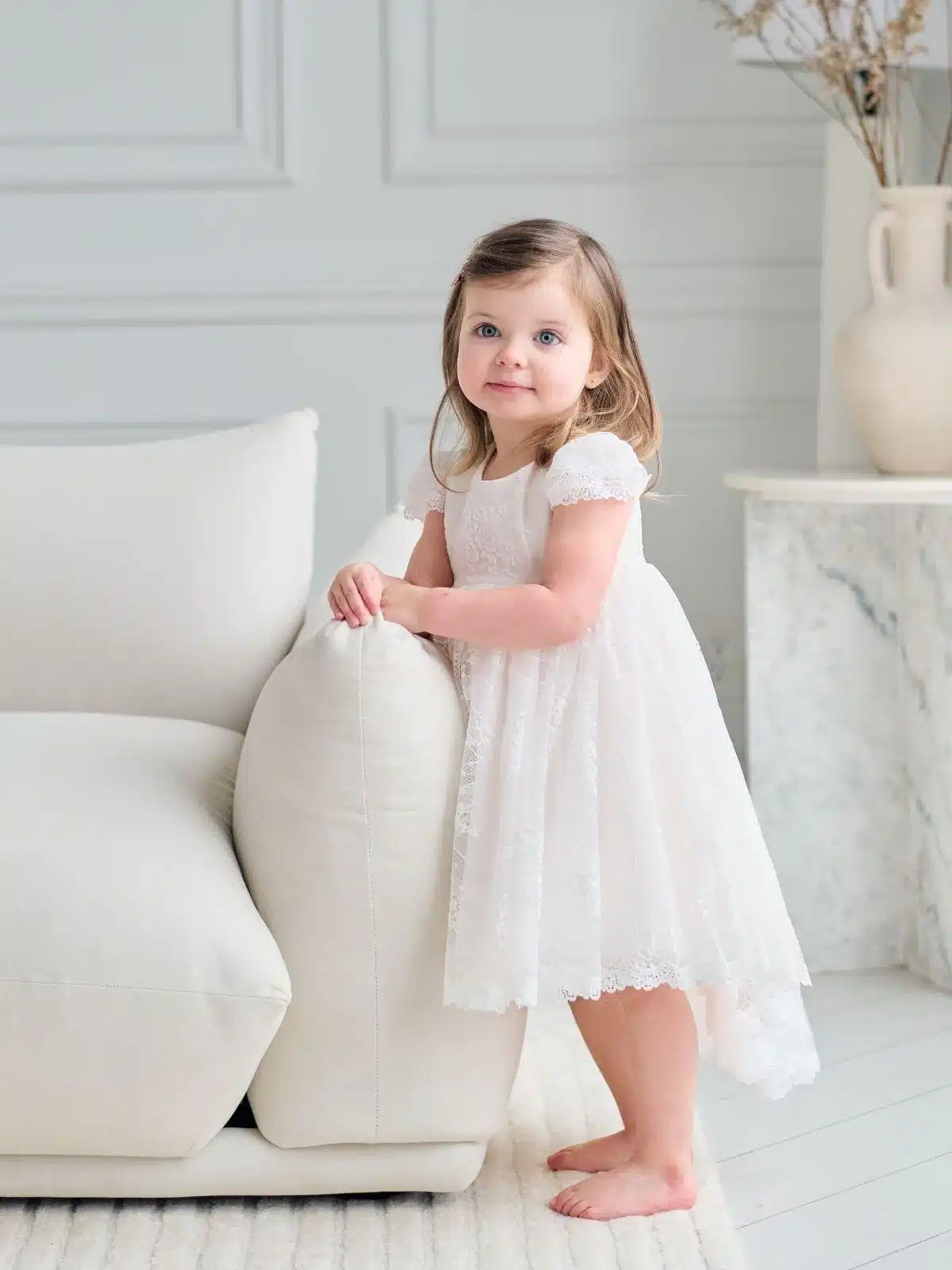 Baptism gown Baptism Dress | Marlowe - B301P - Beautiful ceremony dress delivered to Cardiff and across the UK
