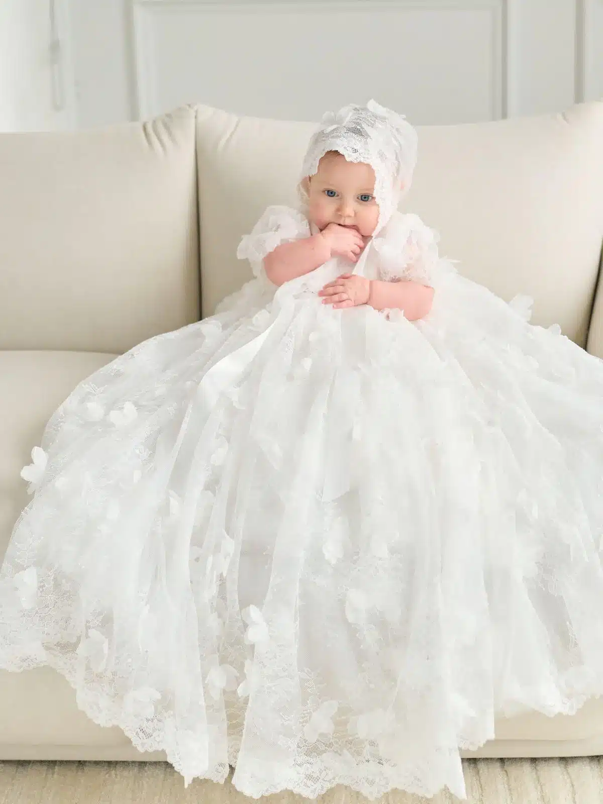 Baptism gown Baptism Dress | Liora - B62L - Beautiful ceremony dress delivered to Edinburgh and across the UK