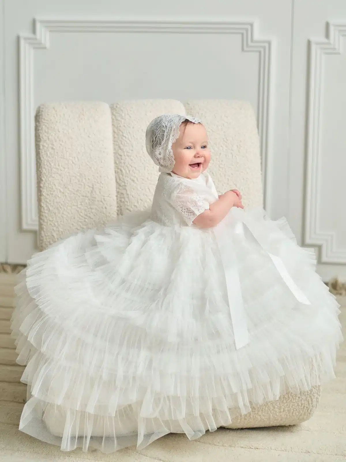 Baptism gown Baptism Dress | Elm - B90L - Beautiful ceremony dress delivered to Sheffield and across the UK