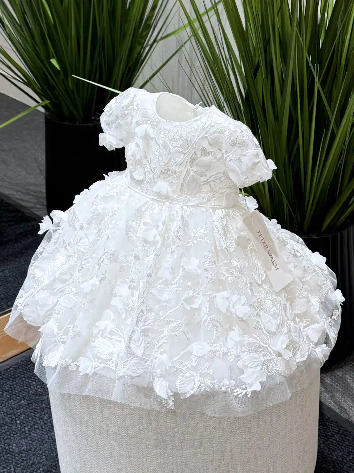 Baby baptism gown UK - Baptism Dress | Adaline - BC01 delivered to Glasgow and across Britain