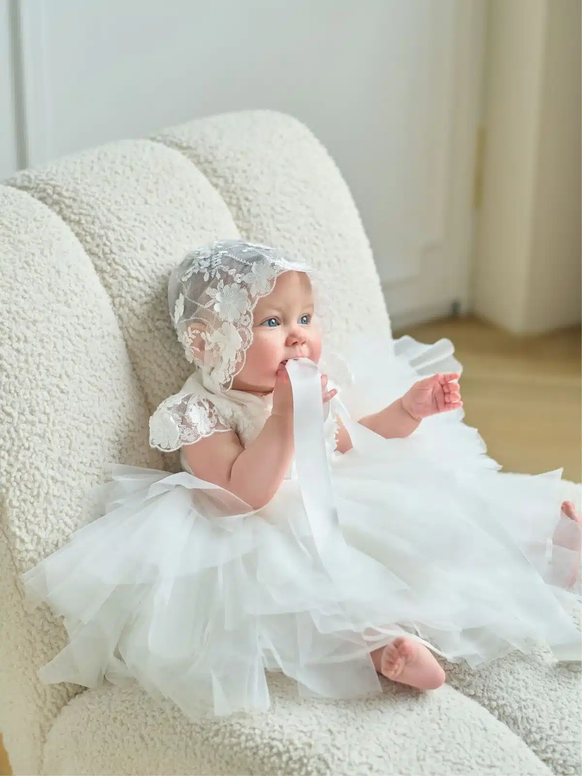 christening dress UK - Baptism Dress | Alia - BS122 delivered to Cardiff and across Britain
