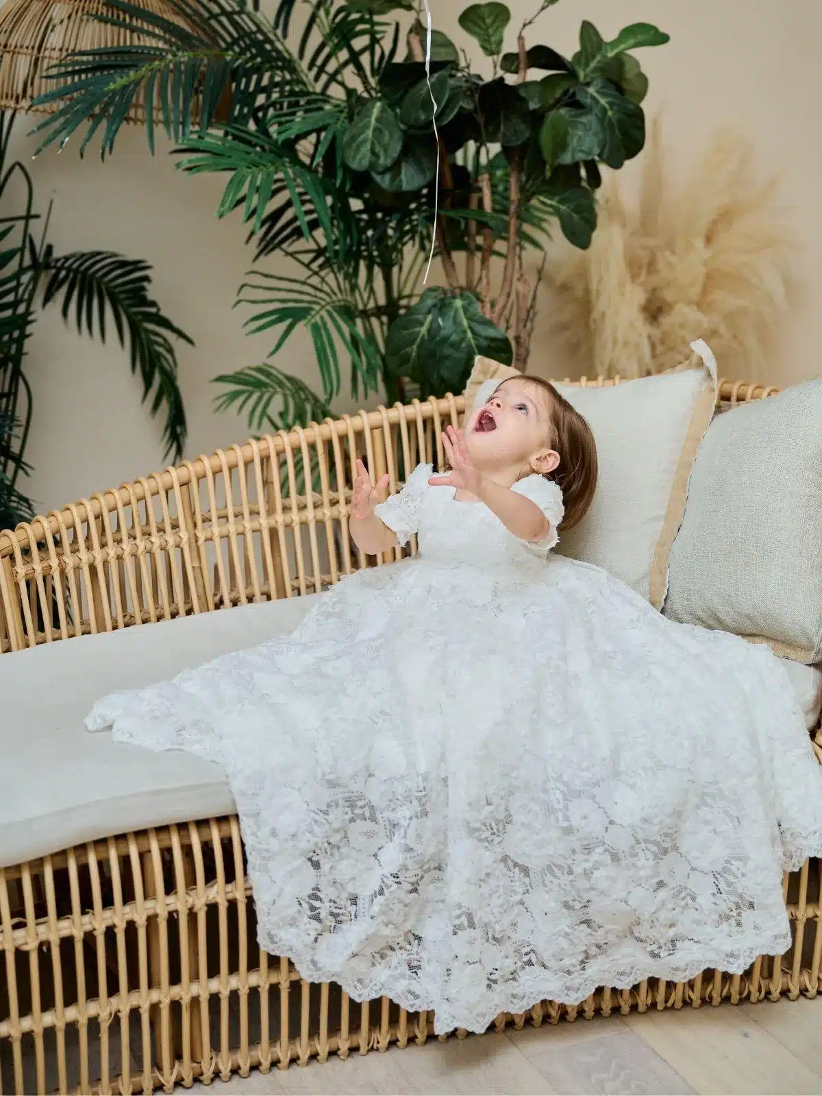 Baptism gown Baptism Dress | Daria - BS21L - Beautiful ceremony dress delivered to Bath and across the UK