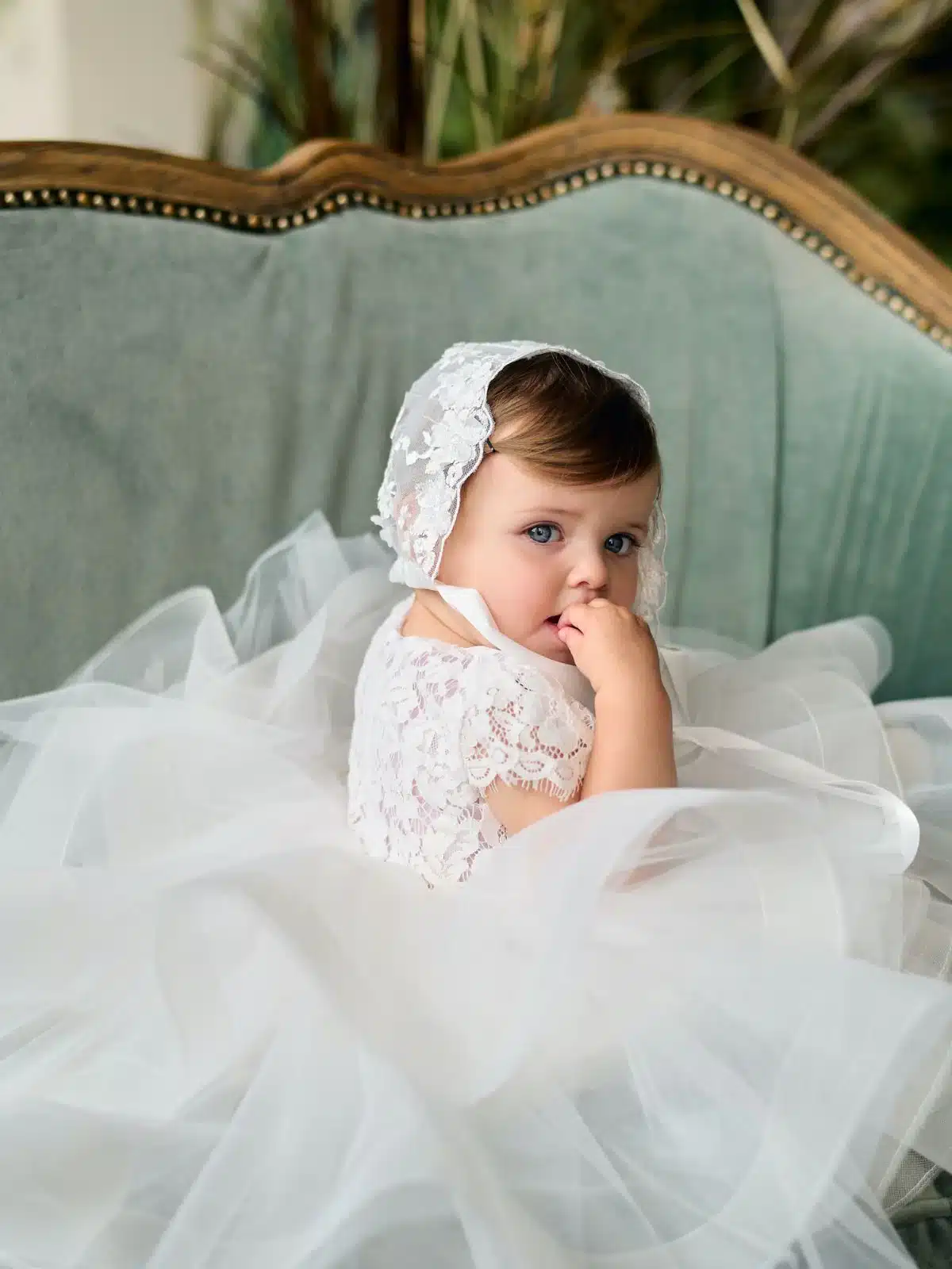 Baptism gown Baptism Dress | Demetra - BS52 - Beautiful ceremony dress delivered to Nottingham and across the UK
