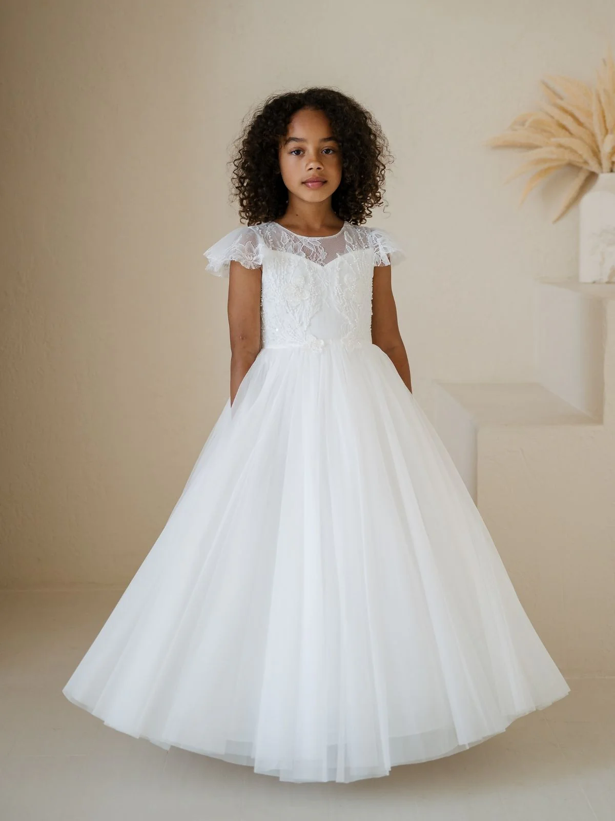 First Communion dress Communion Dress | Emerald - SK05 - Beautiful ceremony dress delivered to Cambridge and across the UK
