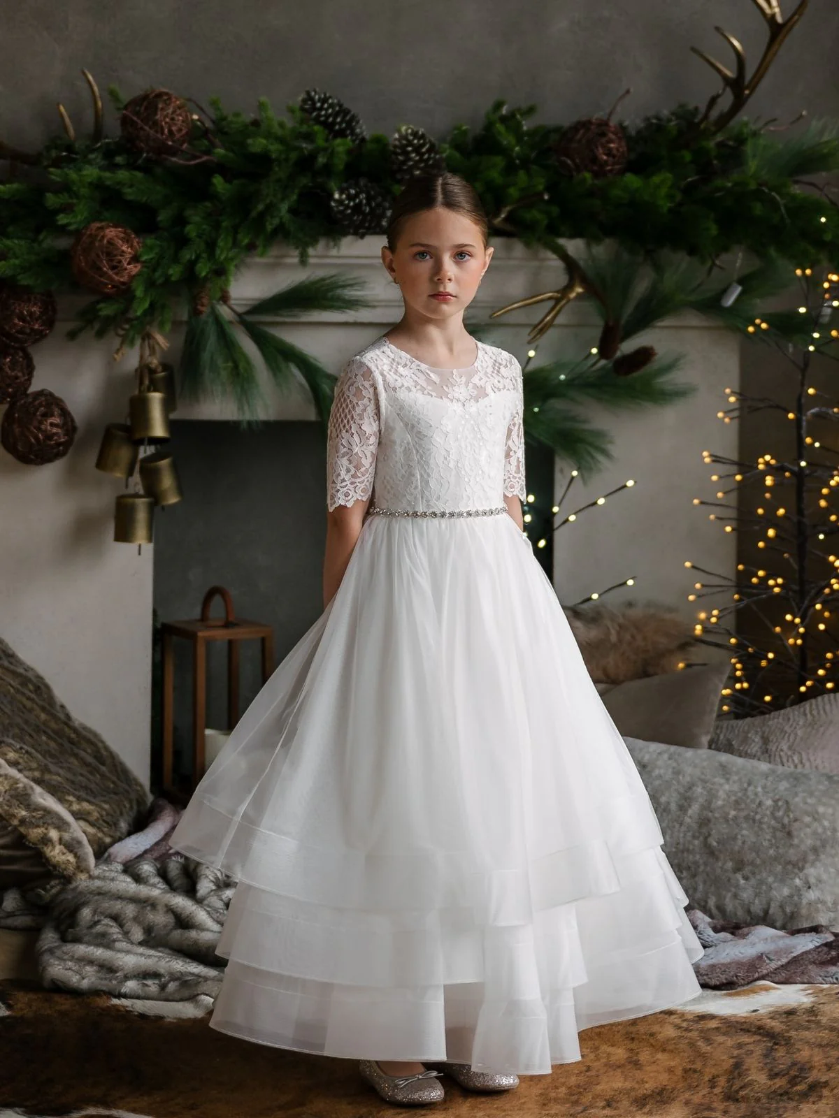 First Communion dress Communion Dress | Myla - SK16 - Beautiful ceremony dress delivered to Bristol and across the UK