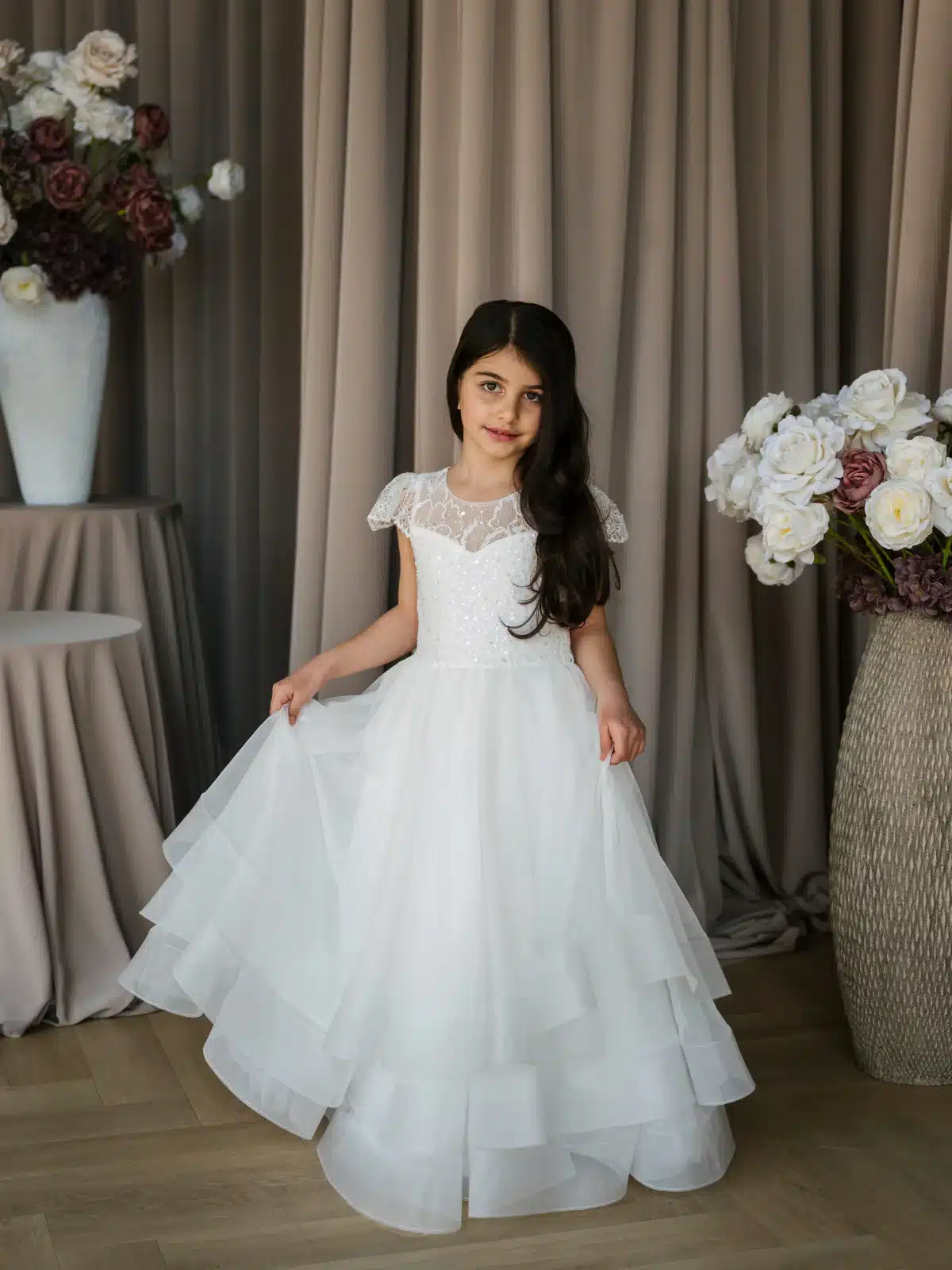 First Communion dress Communion Dress | Ruban - SK24 - Beautiful ceremony dress delivered to Oxford and across the UK